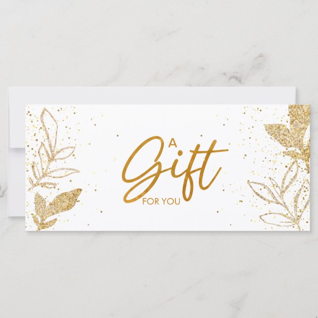 Carte White Gold Salon Boutique Certificat cadeau d'affa (Devant)