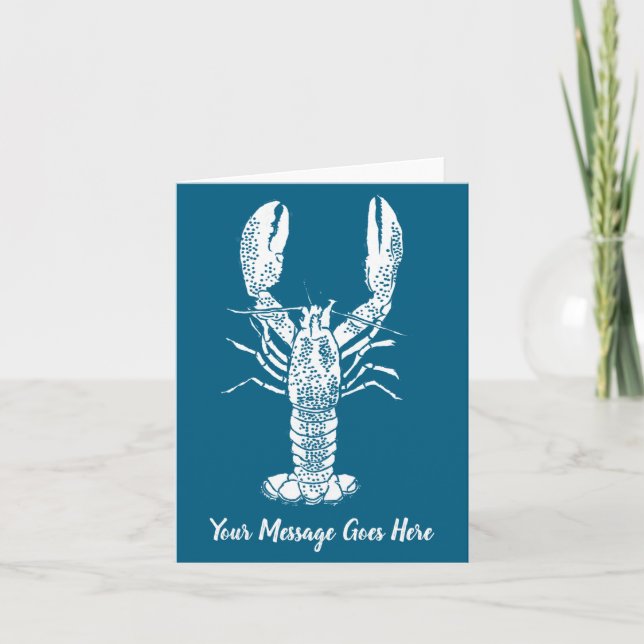 Carte White Lobster Graphic Message  (Devant)