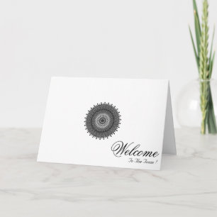 Carte White Minimal Mandala Art Welcome Wishing