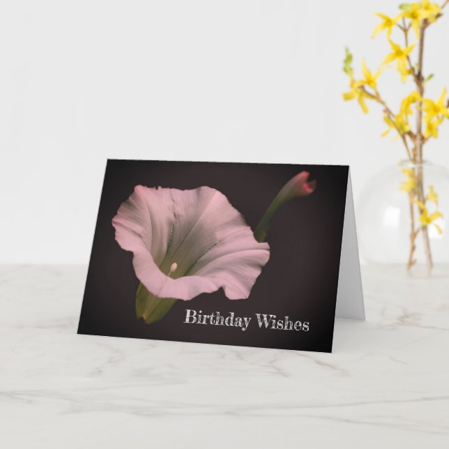 Carte White Morning Glory Flower Anniversaire (Fleur jaune)