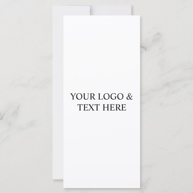 Carte White Personalized – Your Logo & Text Here (Devant)