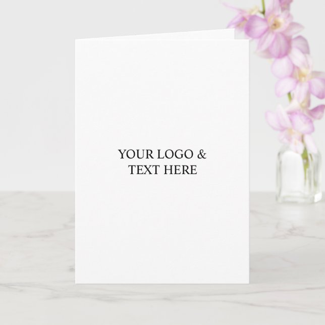 Carte White Personalized – Your Logo & Text Here (Orchidée)