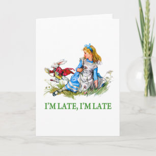Carte White Rabbit Rushes par Alice, "je suis en retard,