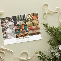 Carte White Simple Collage Holydays