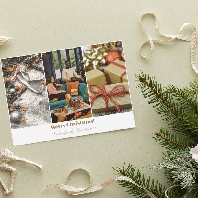 Carte White Simple Collage Holydays (1)