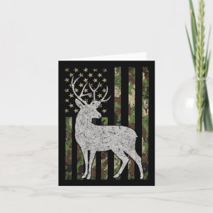 Carte Whitetail Buck Deer chasse Camouflage américain no