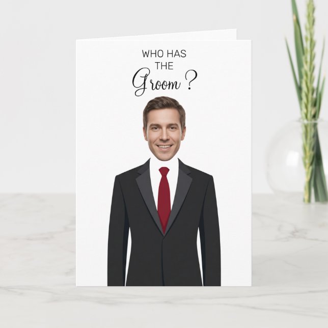 Carte Who Has The Groom Scratch Off Game Bridal Shower T (Devant)
