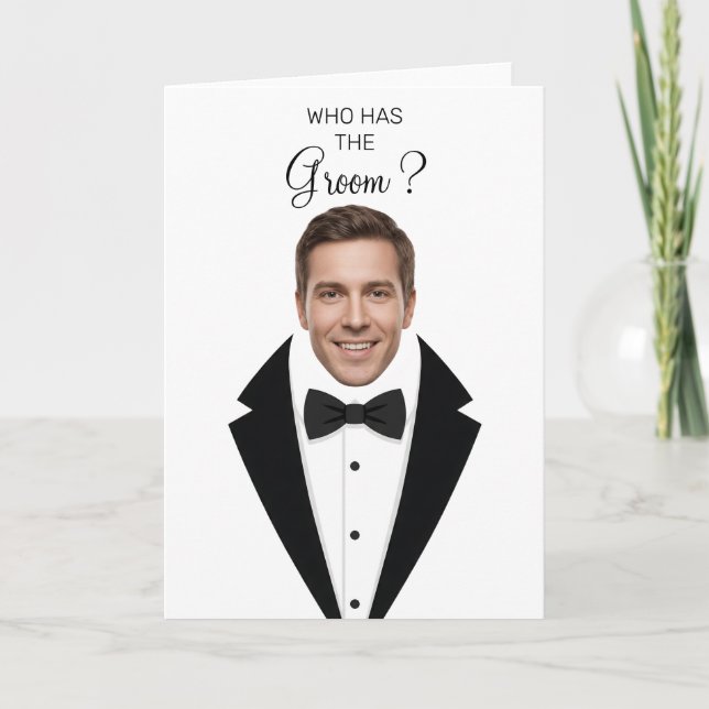 Carte Who Has The Groom Scratch Off Game Bridal Shower T (Devant)