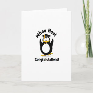 Carte whoo pingouin d'obtention du diplôme de