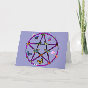 Carte Wiccan Star et Butterflies
