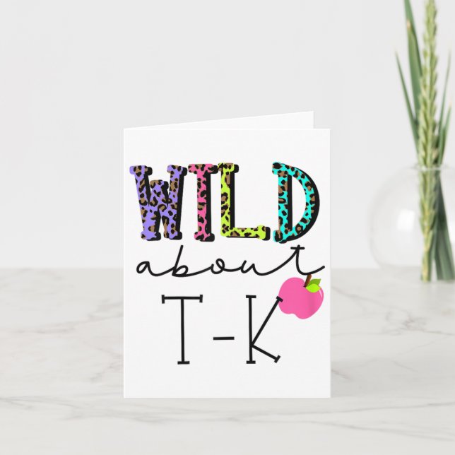 Carte Wild About Tk For T K Enseignant Lea Étudiant (Devant)
