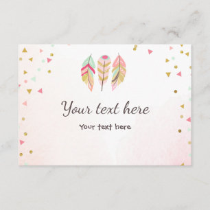 Carte Wild and Three Insert RSVP Feathes Wild One