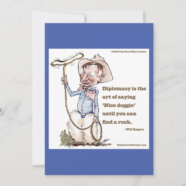 Carte Will Rogers & Citation (Devant)