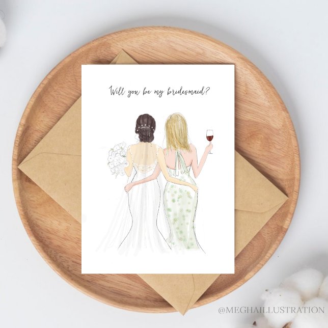 Carte Will you be my bridesmaid (Créateur téléchargé)