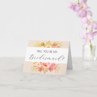 Carte Will you be my Bridesmaid proposal card
