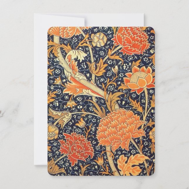 Carte William Morris Cray Floral Art Nouveau Motif (Devant)