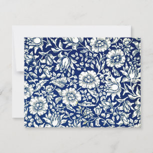 Carte William Morris design, Blue Mallow