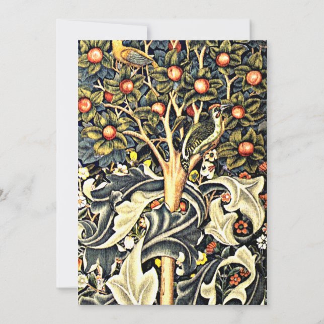 Carte William Morris design, Woodpecker (Devant)