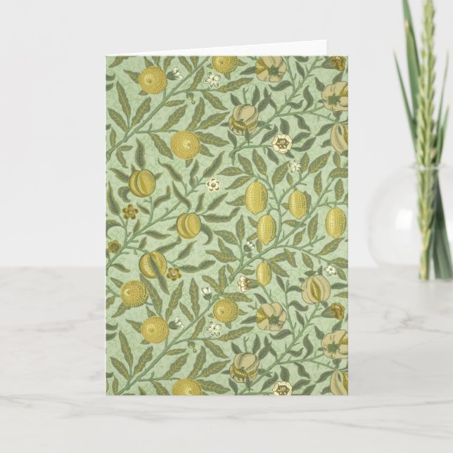 Carte William Morris Fruit Design (Devant)