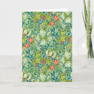 Carte William Morris Golden Lily Vintage Floral Design