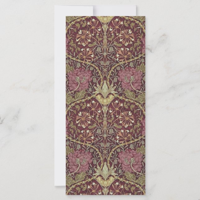 Carte William Morris, Honeysuckle, floral. (Devant)