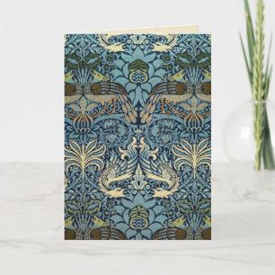 Carte William Morris Paon et Dragon Tissé