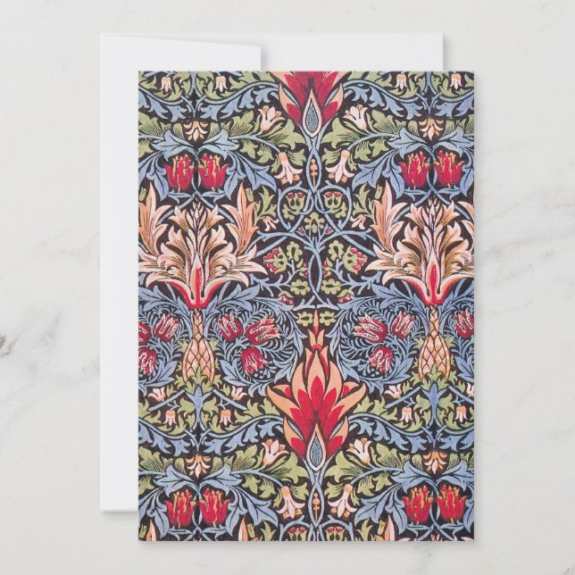 Carte William Morris Snakeshead Floral Art Nouveau (Devant)