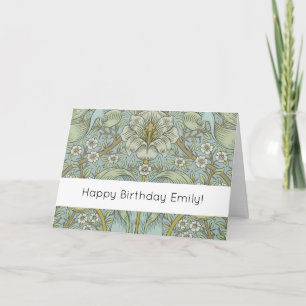 Carte William Morris Spring Motif classique épais