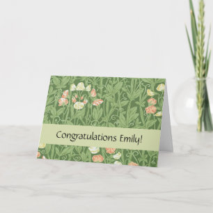 Carte William Morris Sweet Pea Floral Design