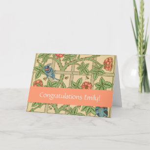 Carte William Morris Trellis Design classique de papier 