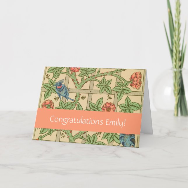 Carte William Morris Trellis Design classique de papier  (Devant)