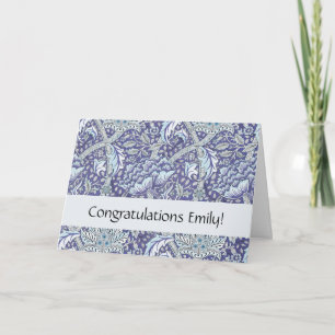 Carte William Morris Windrush fleurs bleues