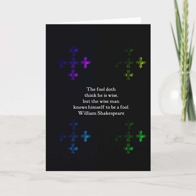 Carte William Shakespeare Citation de sagesse (Devant)