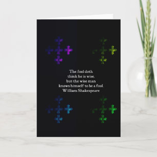 Carte William Shakespeare Citation de sagesse