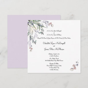 Carte Willows doux Lilac, Heather écossaise, Mariage