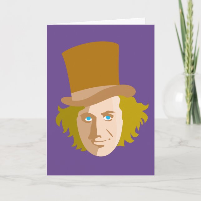 Carte Willy Wonka Stenciled Face Graphic (Devant)