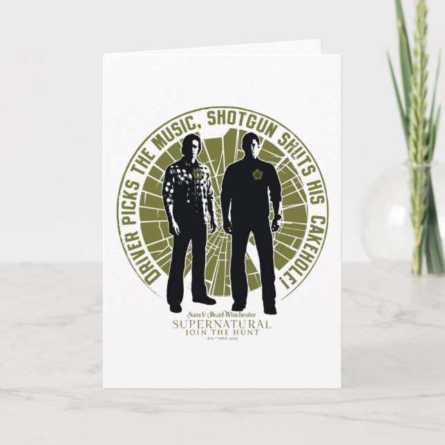 Carte Winchester Brothers surnaturel "Shotgun" (Devant)