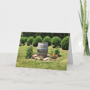 Carte Wine Barrel Garden Decor, Château Morrisette, VA