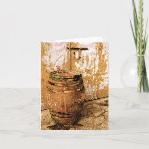Carte Wine Barrel Notecard