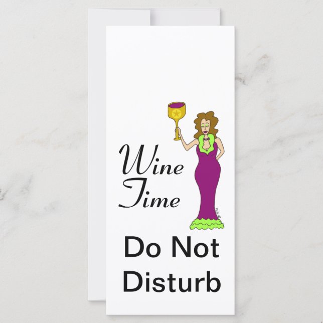 Carte "Wine Time" WineWomenDesigns.com Promotions (Devant)
