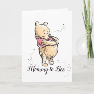 Carte Winnie le Baby shower Pooh   Maman to Bee