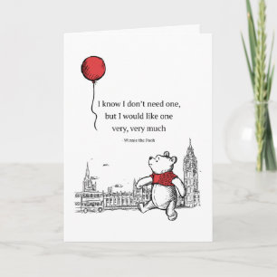 Carte Winnie l'Ooh   Je sais que je n'ai pas besoin d'un