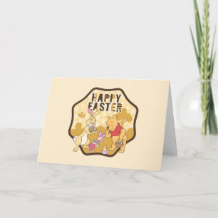 Carte Winnie l'Ooh Joyeux Badge de Pâques