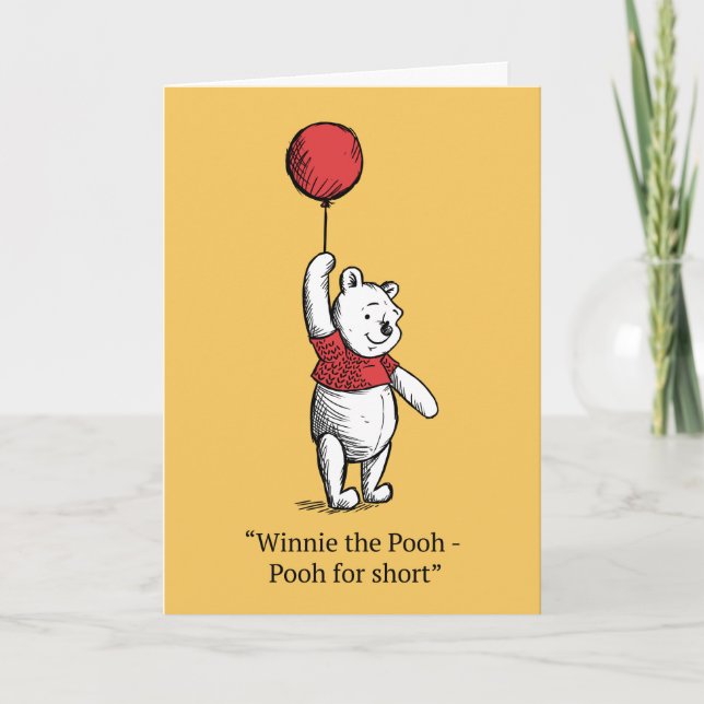 Carte Winnie l'ourson pour court (Devant)