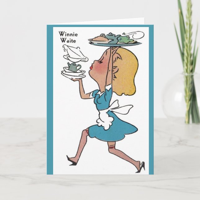 Carte Winnie Waite la serveuse occupée (Devant)