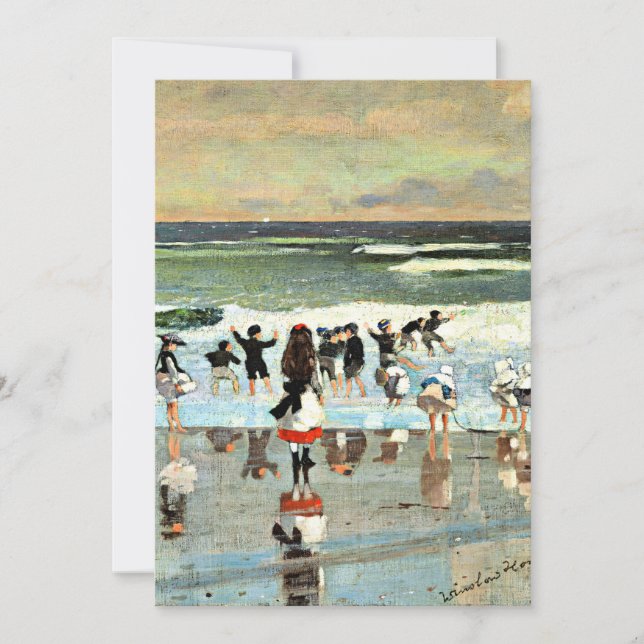 Carte Winslow Homer - Scène de plage (Devant)