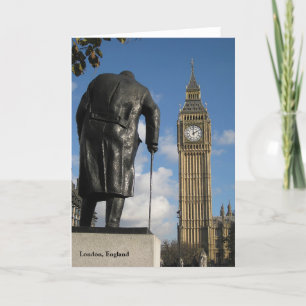 Carte Winston Churchill et Big Ben Greeting Card