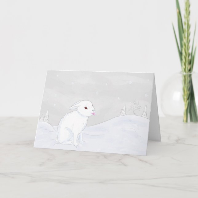 Carte Winter Bunny Folded Card (Devant)