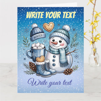 Carte Winter Cozy Snowman