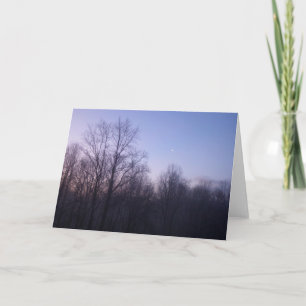 Carte Winter Moon Matin Paysage Photographie